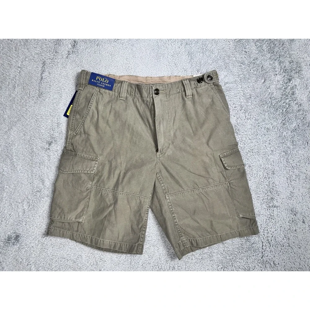 Polo Ralph Lauren 33 10.5'' Inseam Utility Canvas Cargo Shorts Classic Fit *READ